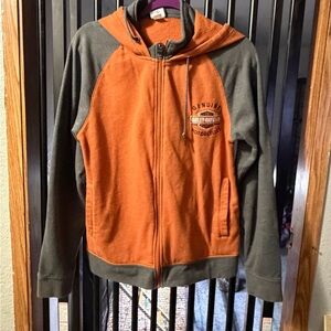 Harley-Davidson Men's Orange and Gray Jacket